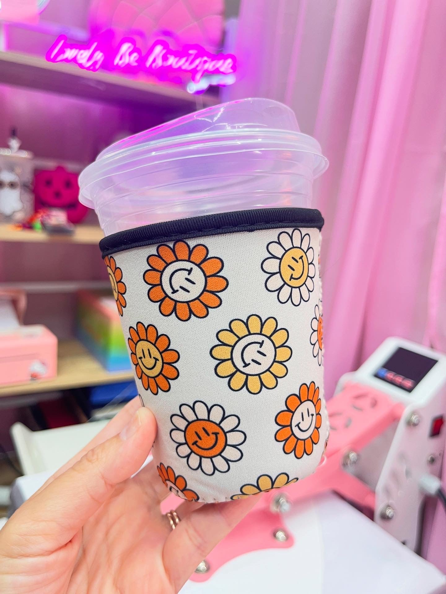 Fall Daisies 16 oz. cup sleeve