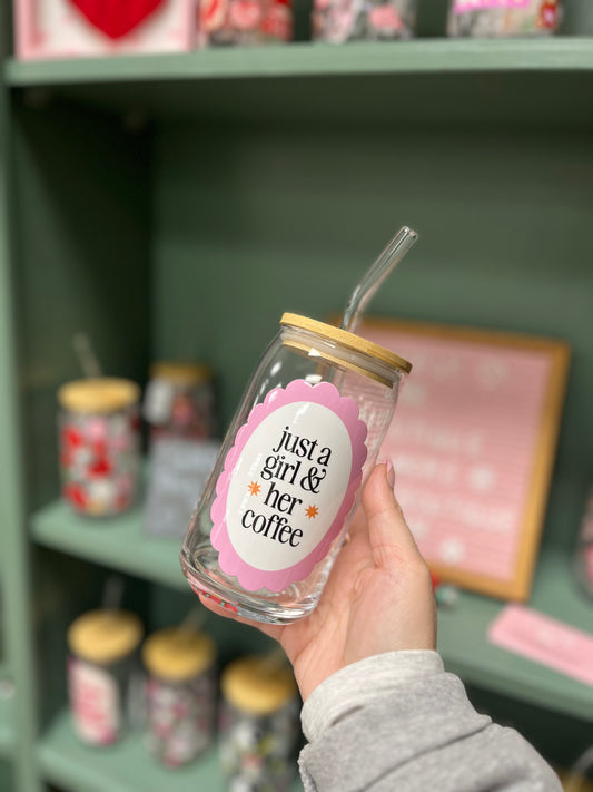 Just a girl and her coffee glass cup ￼