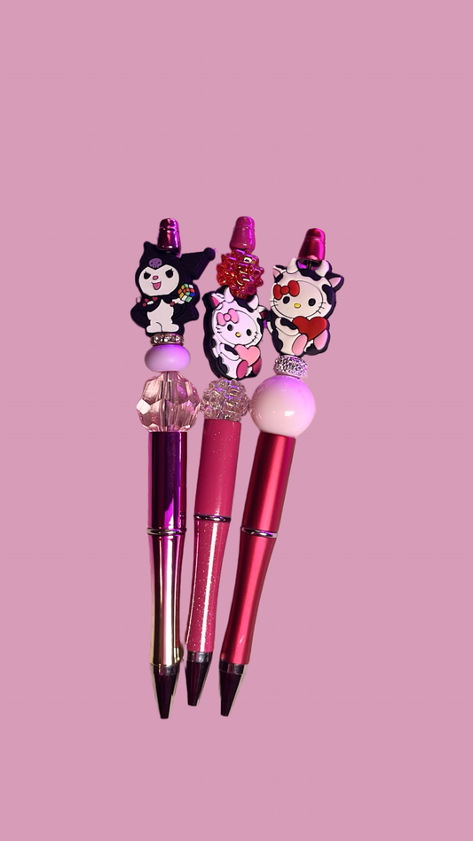 Kuromi and Kitty bling pens