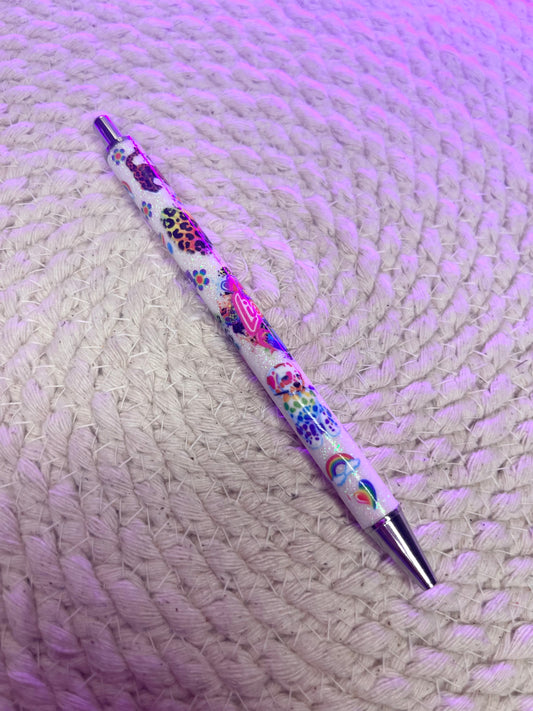 Glitter pen/ Retro Lisa ink pen