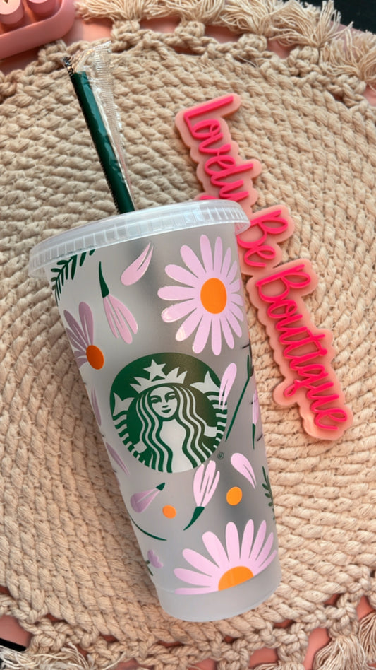 Starbucks floral cold cup