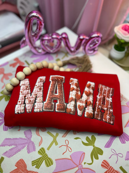 Red Valentines MAMA sweater