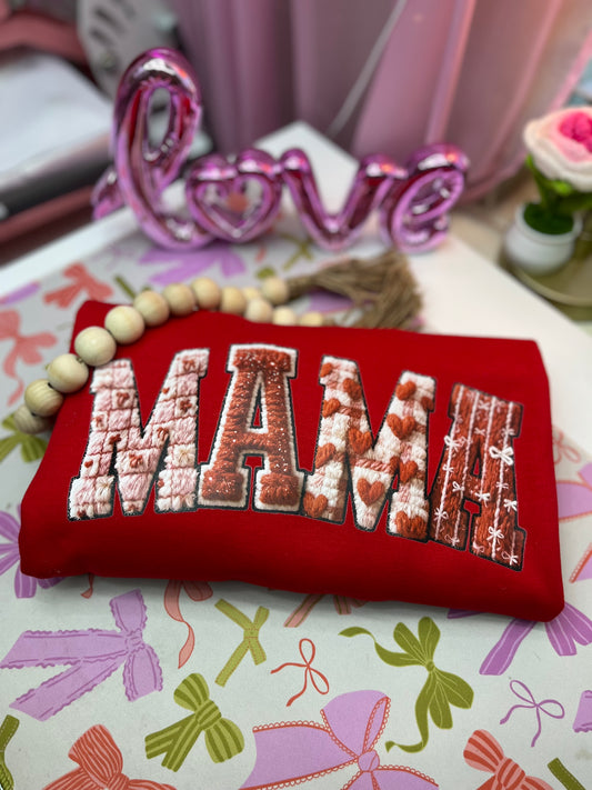 Red Valentines MAMA sweater
