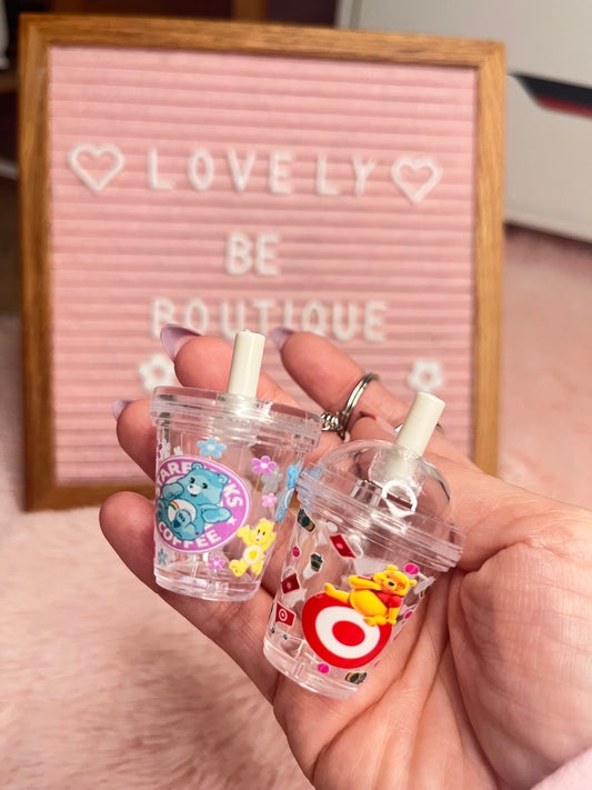 Cute coffee cup keychain