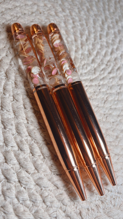 Concha snowglobe twist pen (Rose Gold)