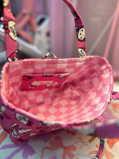 Pink Kitty Mini tote bag