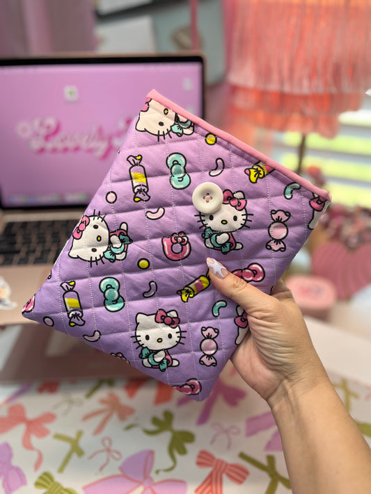 Purple kitty kindle sleeve