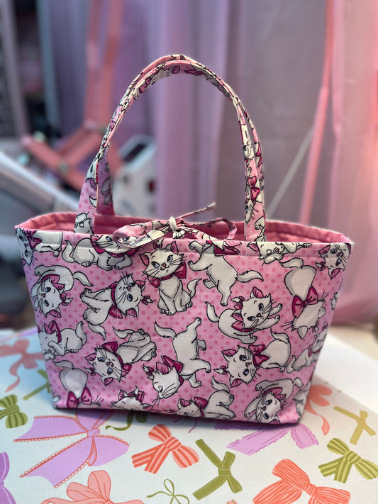 White kitty Mini tote bag
