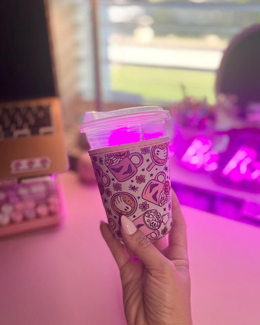 Spooky Lattes 16 oz cup sleeve