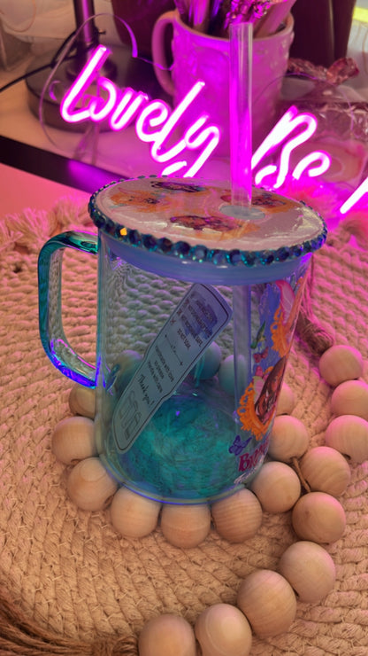 Cool girlz blue/bling glass mug bundle