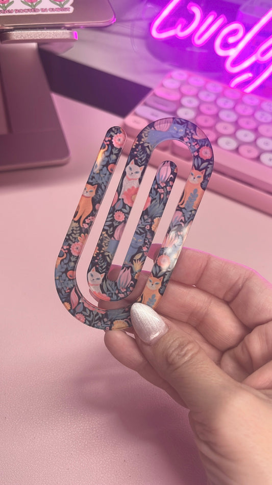 Cat lovers jumbo paperclip