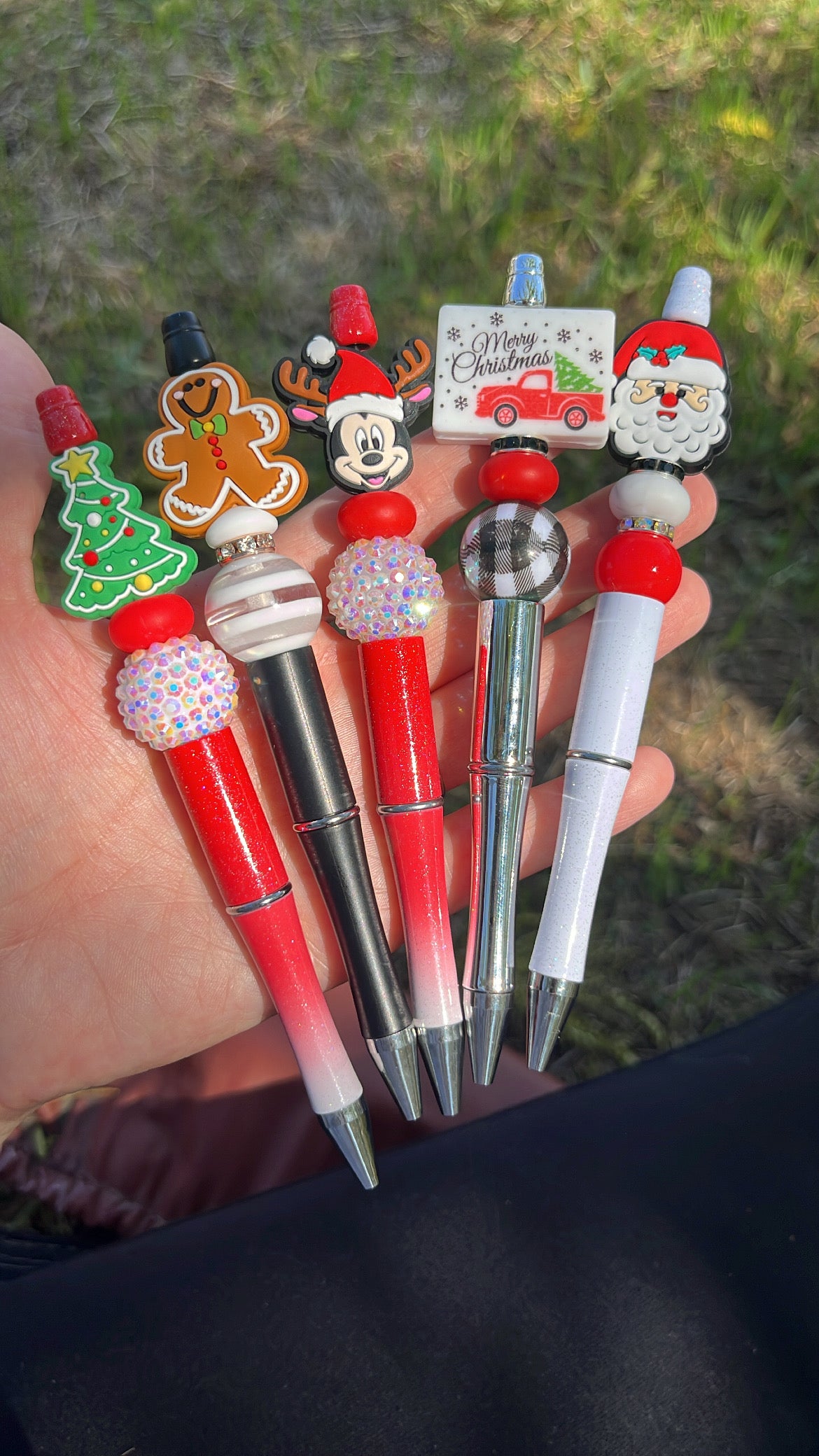 Christmas fun beaded pens