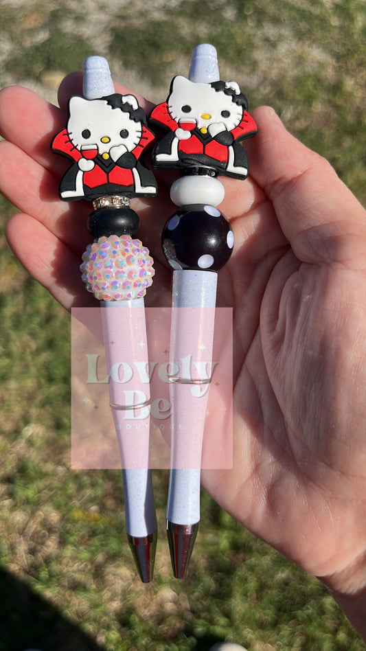 Vampire Kitty beaded pen