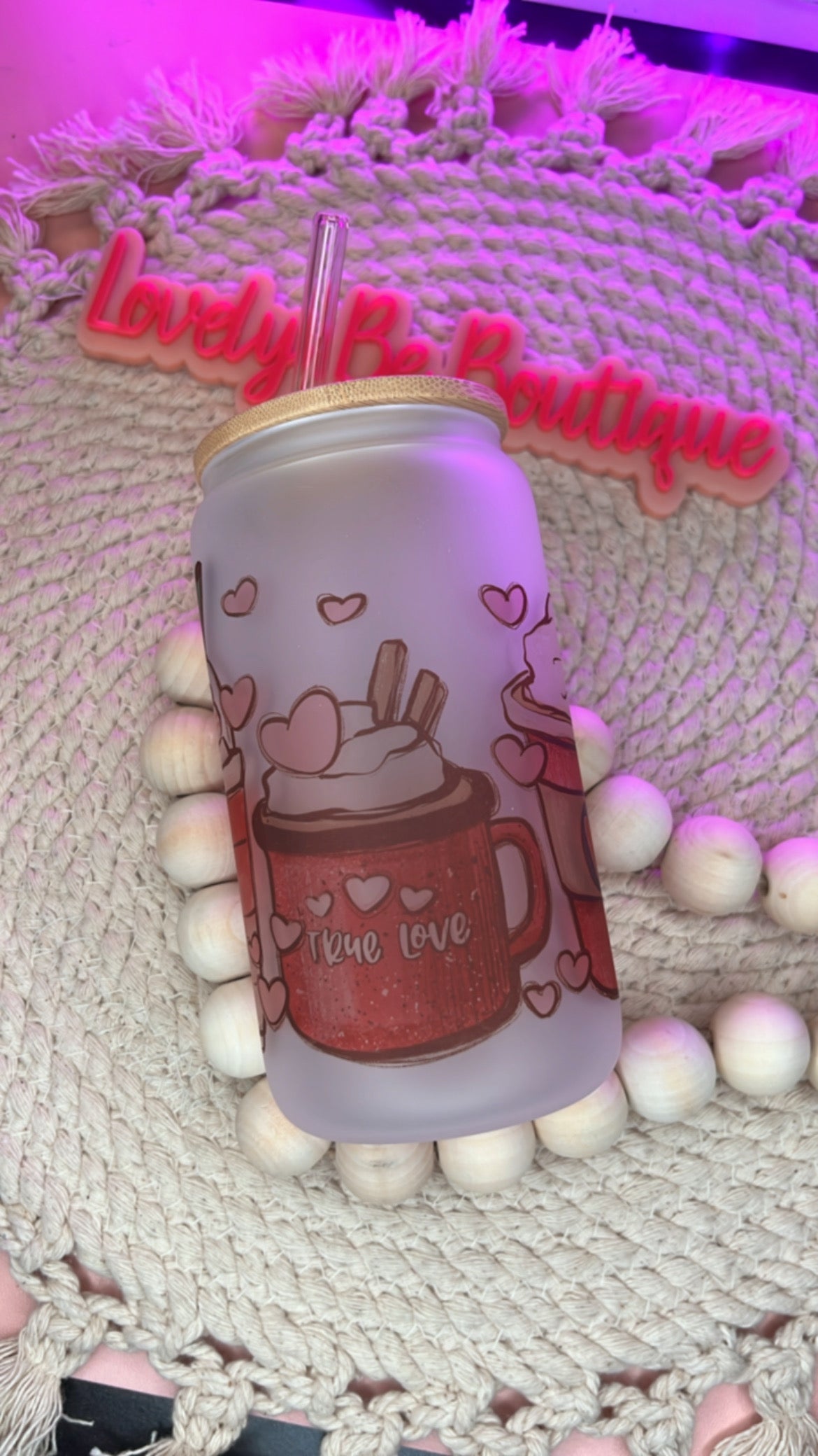 True Love Lattes sublimation GLASS CUP BUNDLE