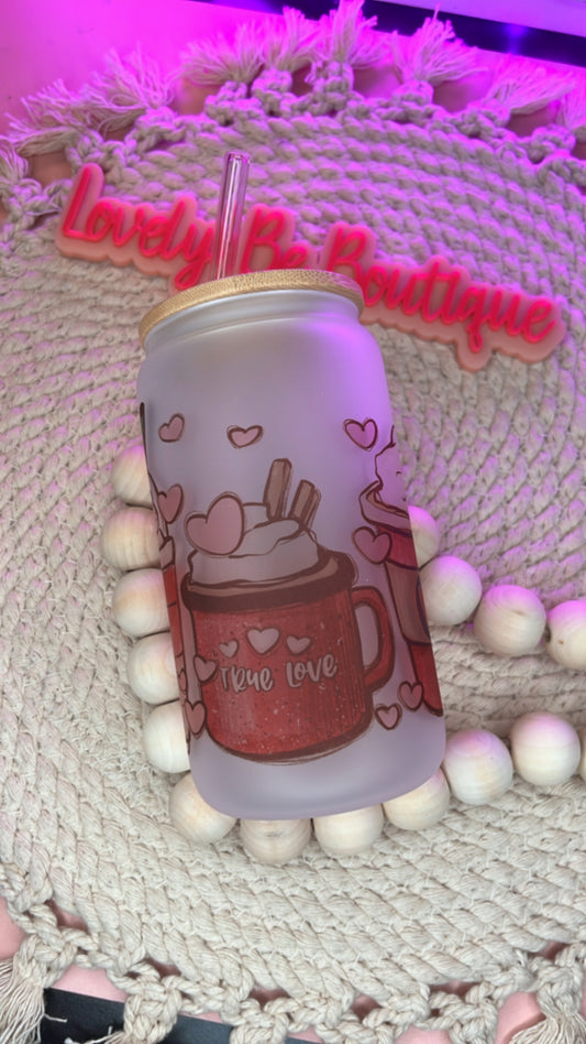 True Love Lattes sublimation GLASS CUP BUNDLE