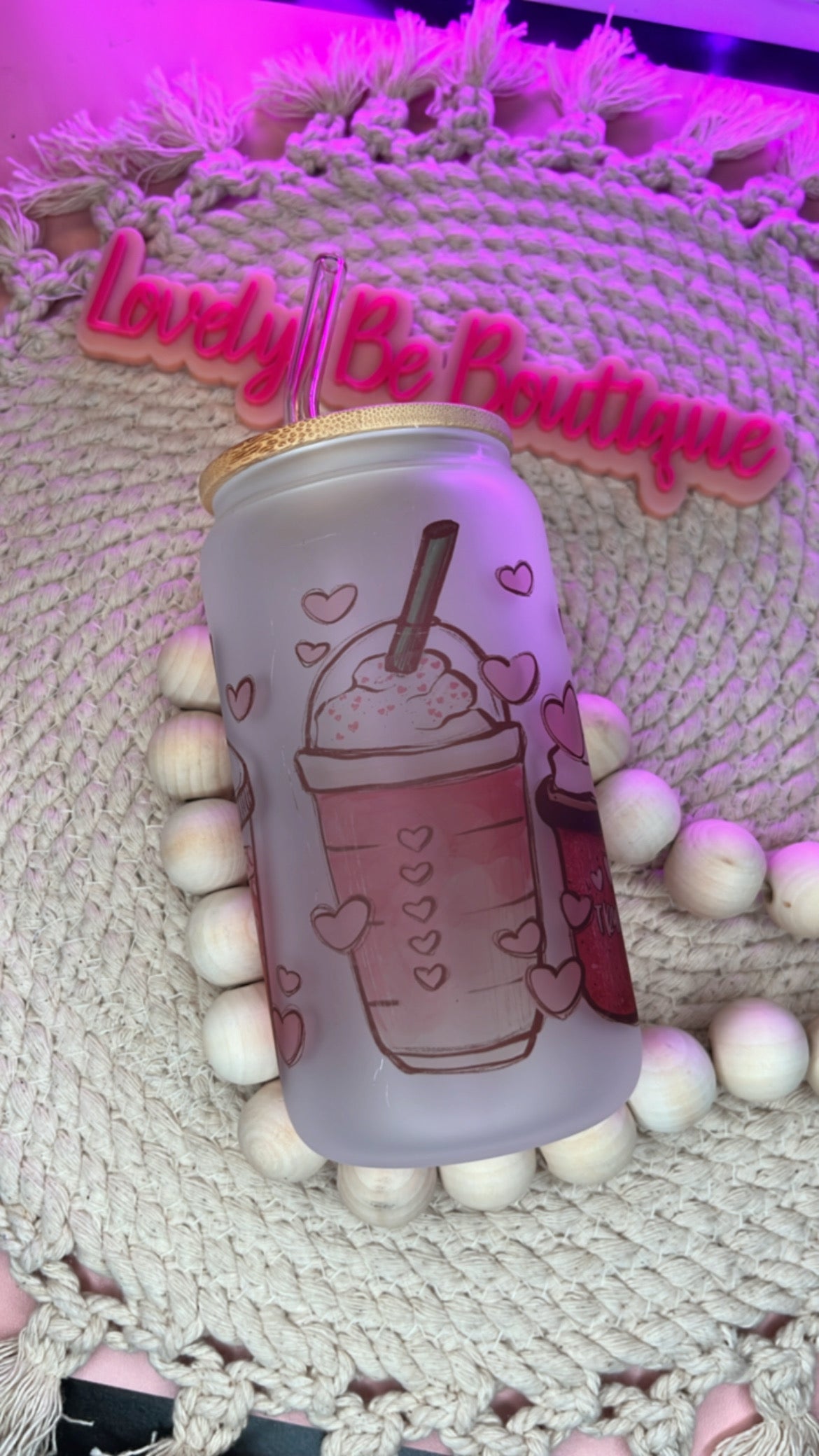 True Love Lattes sublimation GLASS CUP BUNDLE
