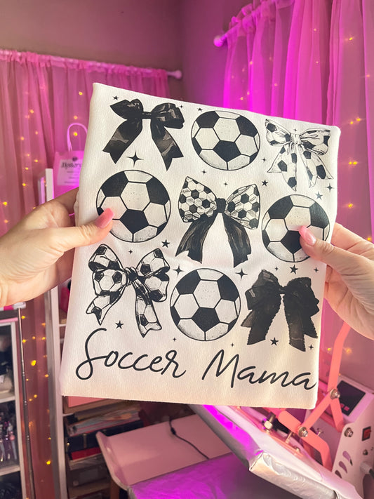 Soccer Mama Bow & Soccer balls