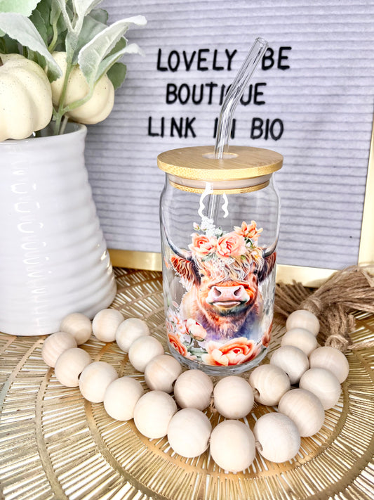 Floral Cow cup