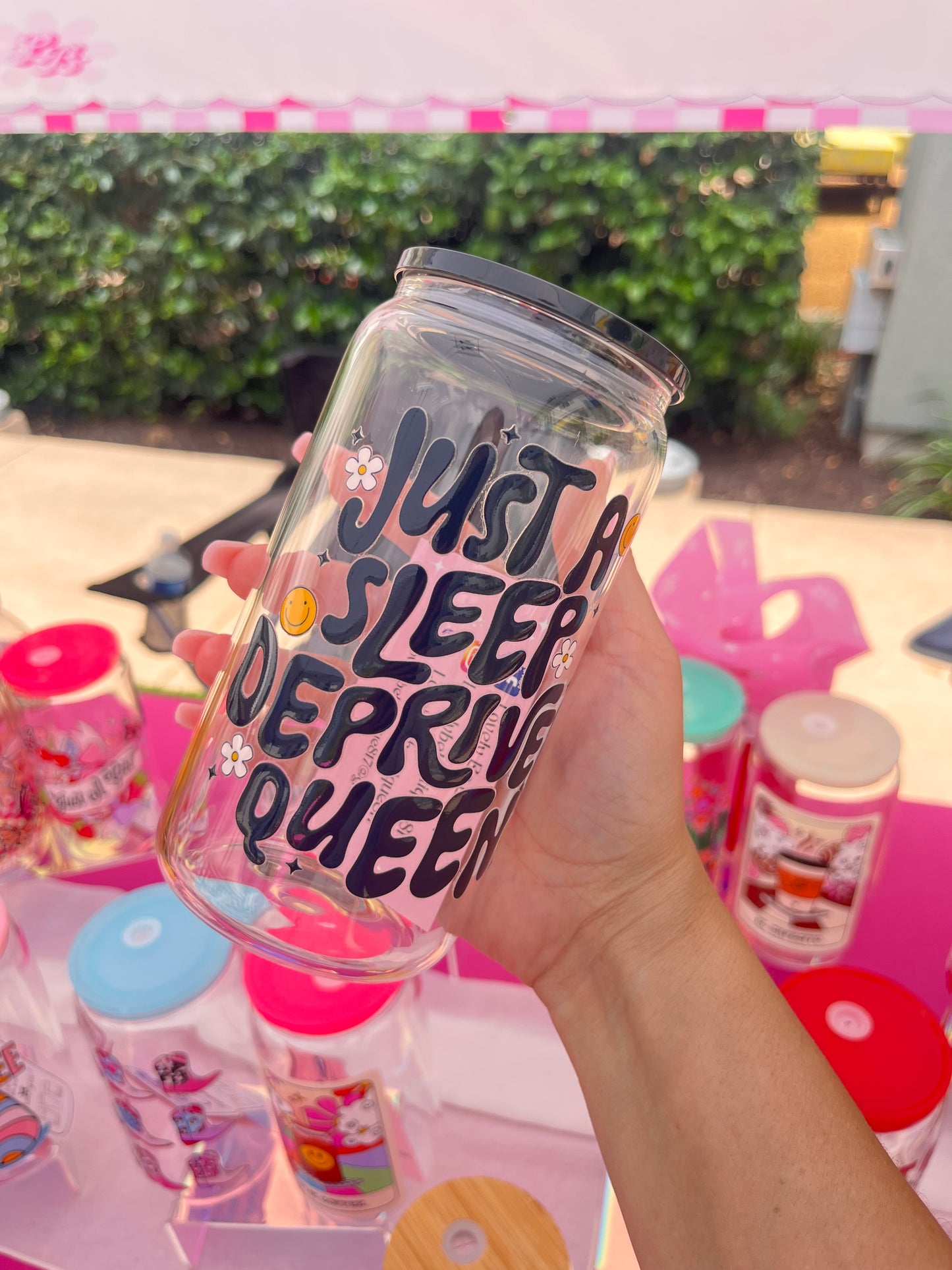 Just a sleep deprived queen glass cup