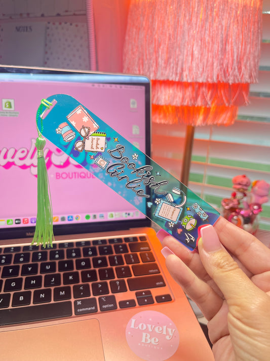 Iridescent Bookish girly bookmark