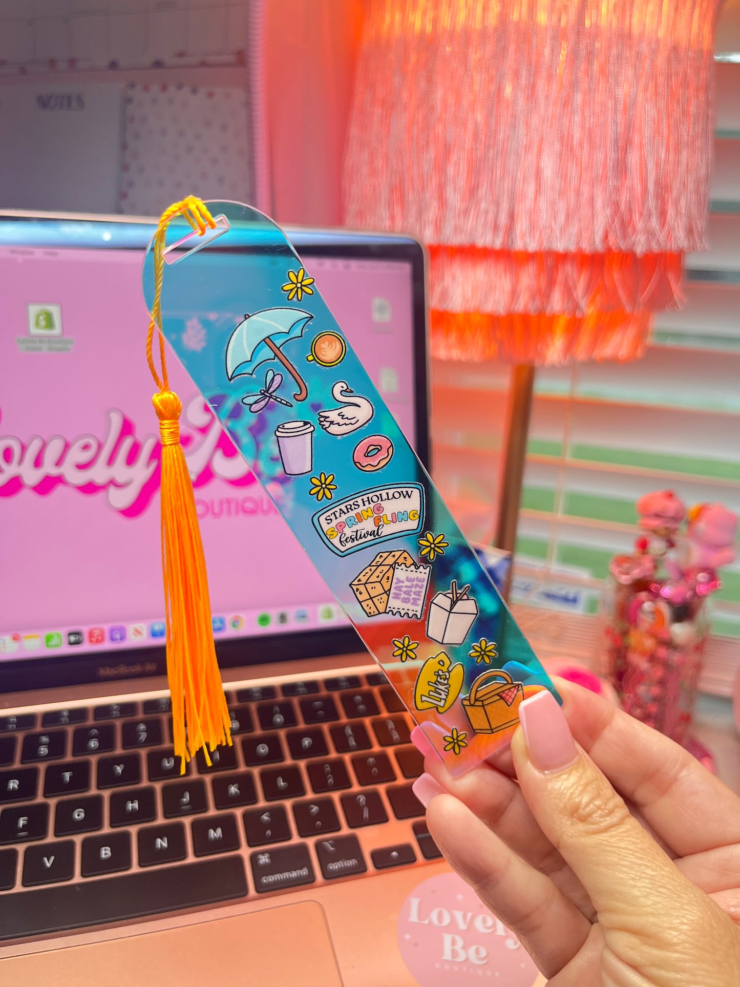 Iridescent Stars Hollow Bookmark