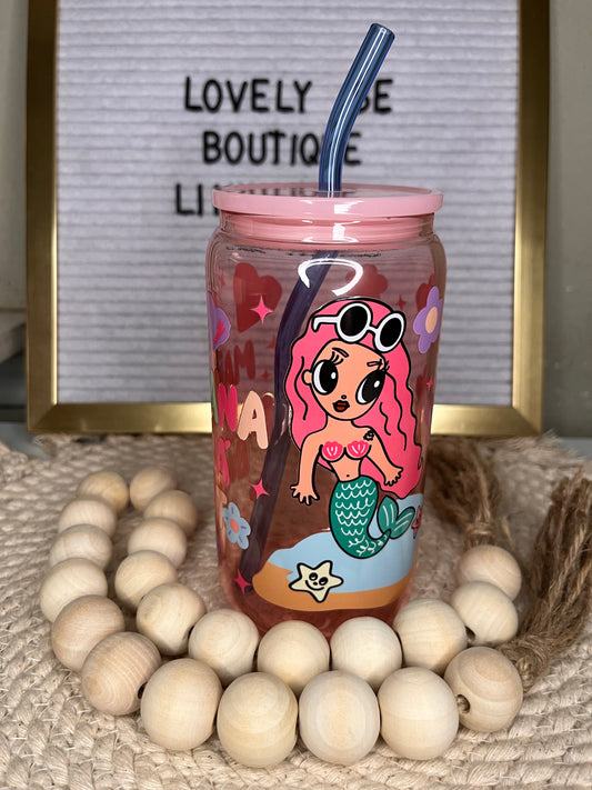 Pink Bonita glass cup BUNDLE