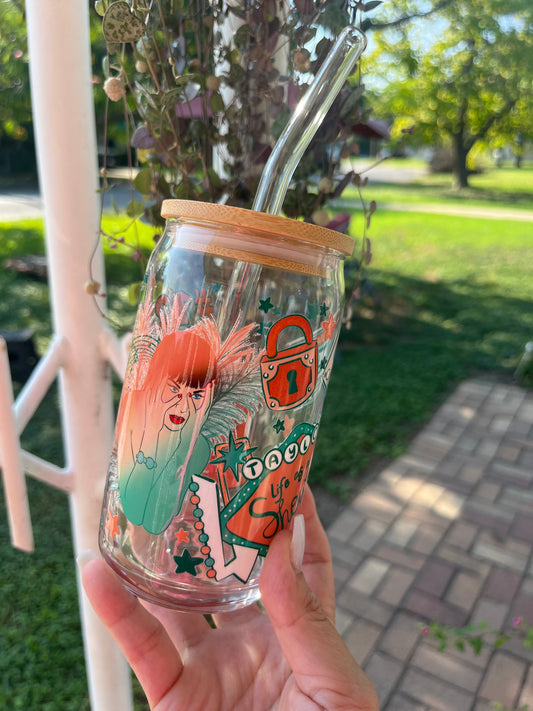 Life of a showgirl glass cup