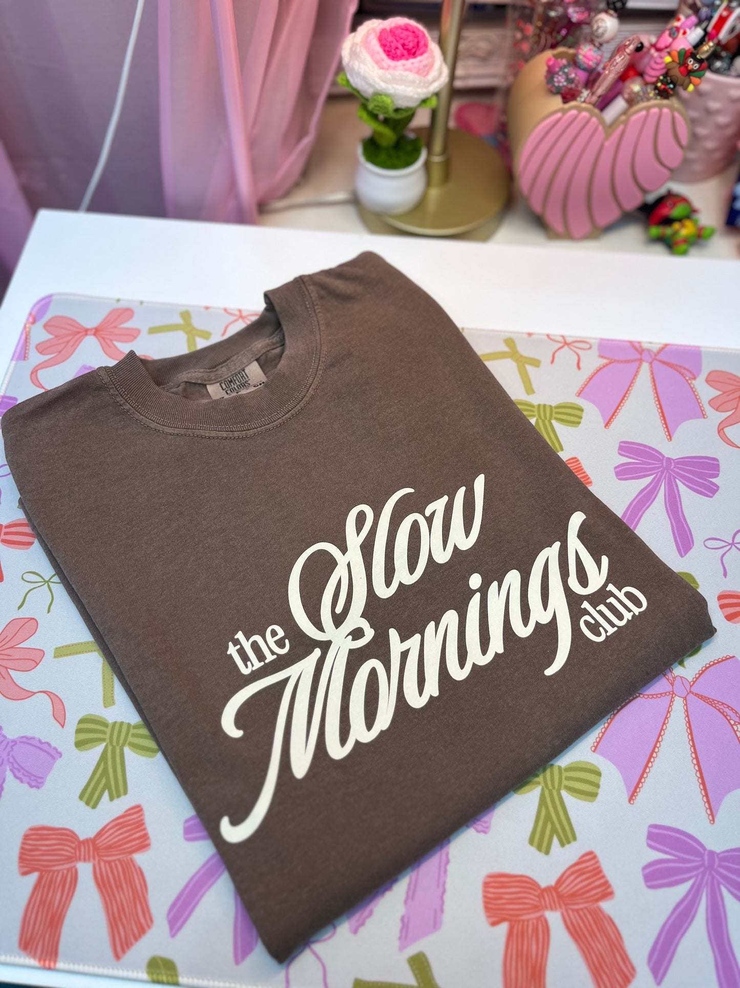 Slow mornings club shirt