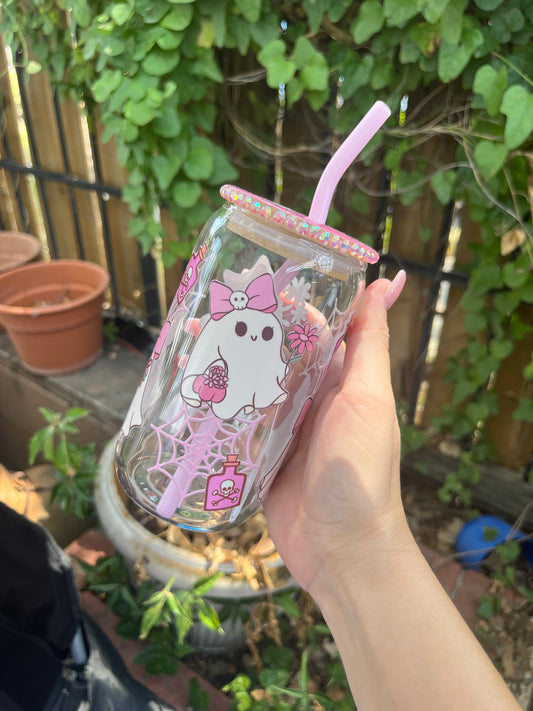 Pinkween ghosties glass tumbler bundle