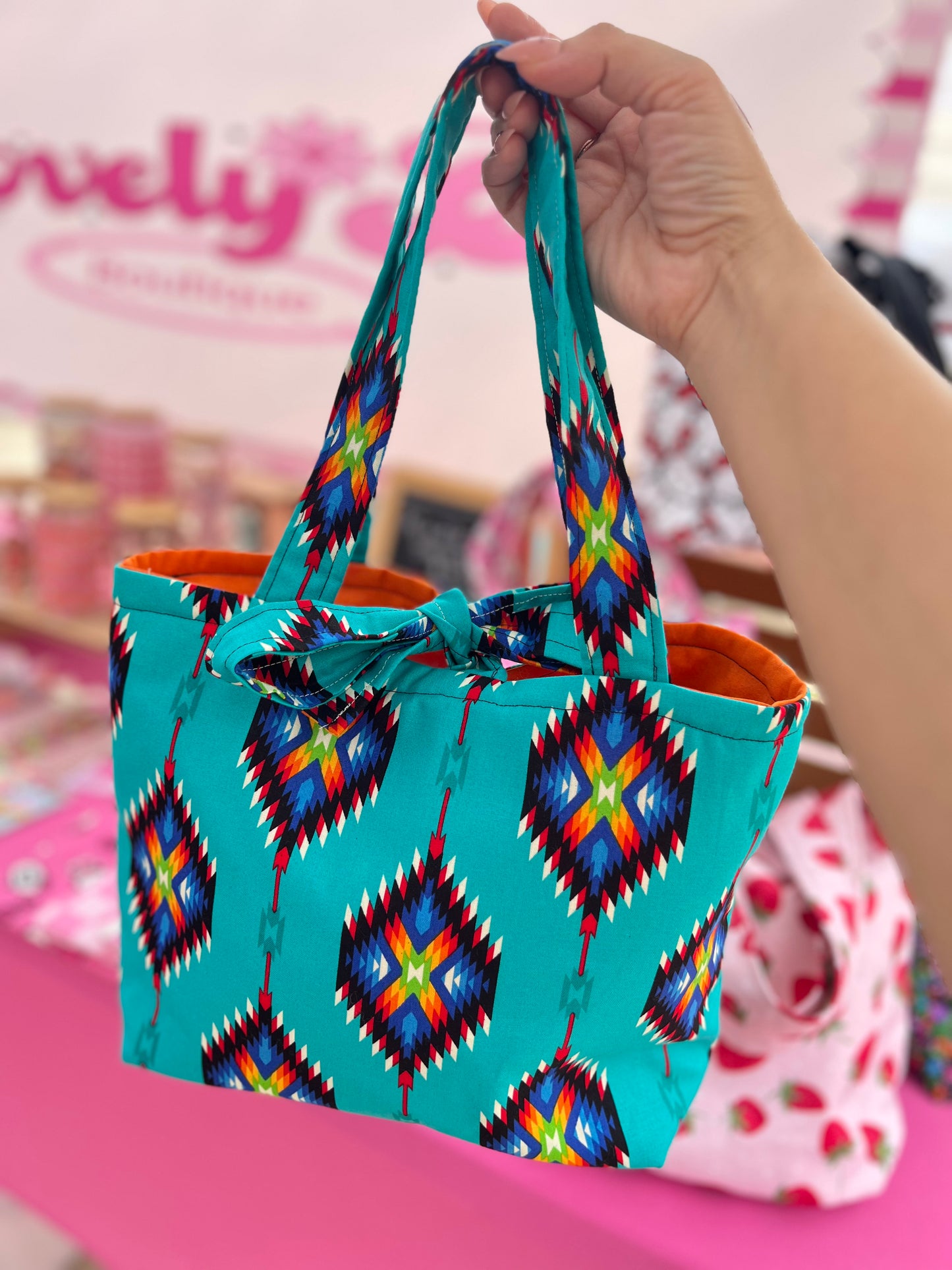Western turquoise small handbag