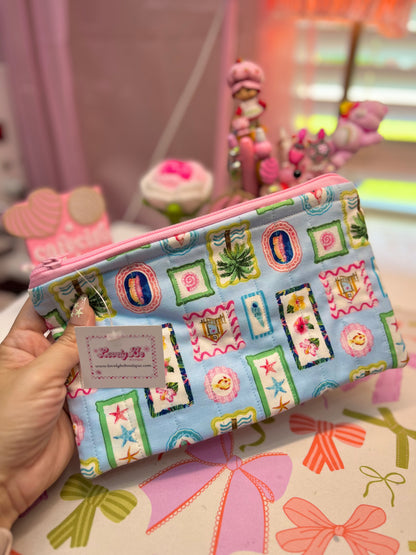 Beach Vibes zipper pouch bag