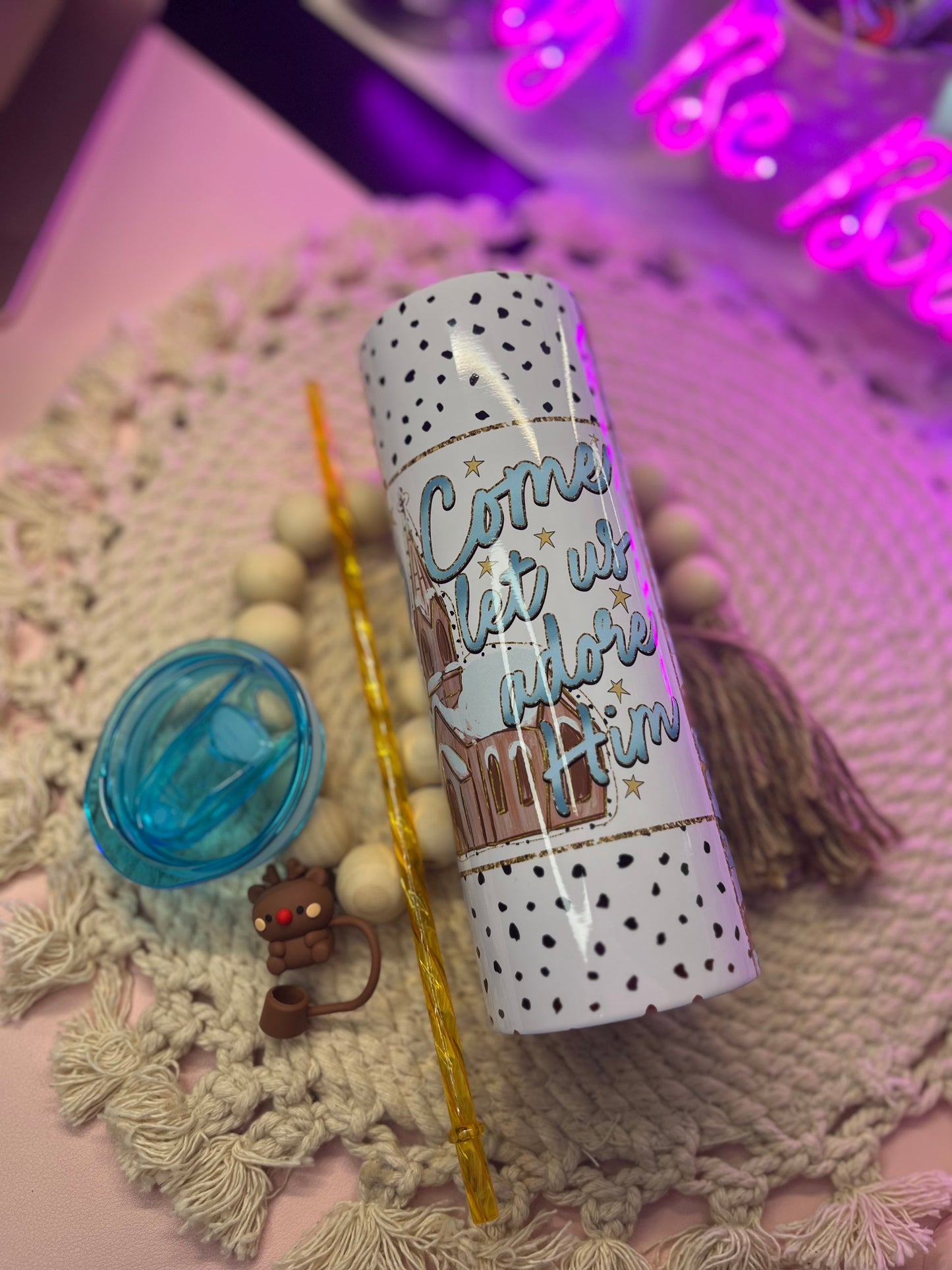 Let us adore Him tumbler