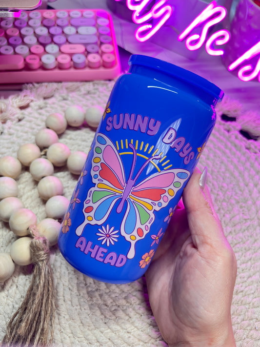 Sunny days ahead glue glass libby cup