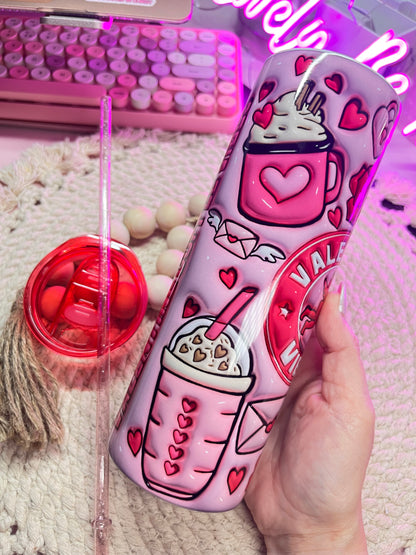 Valentines vibes tumbler