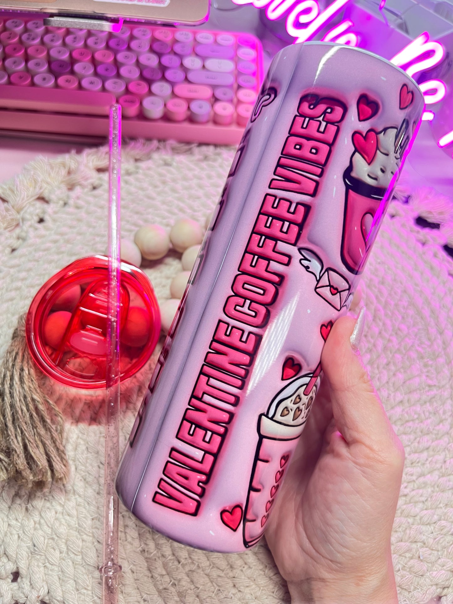 Valentines vibes tumbler
