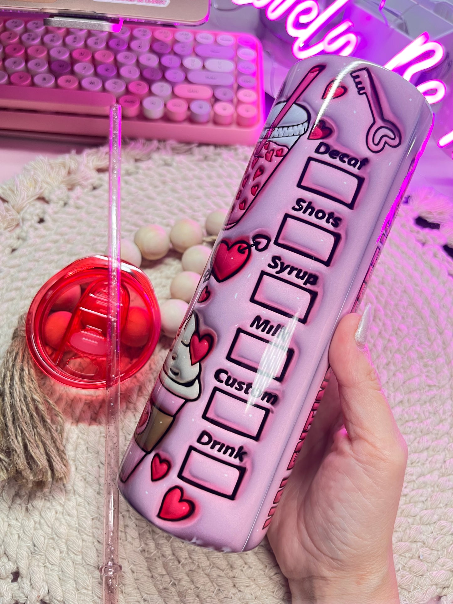 Valentines vibes tumbler