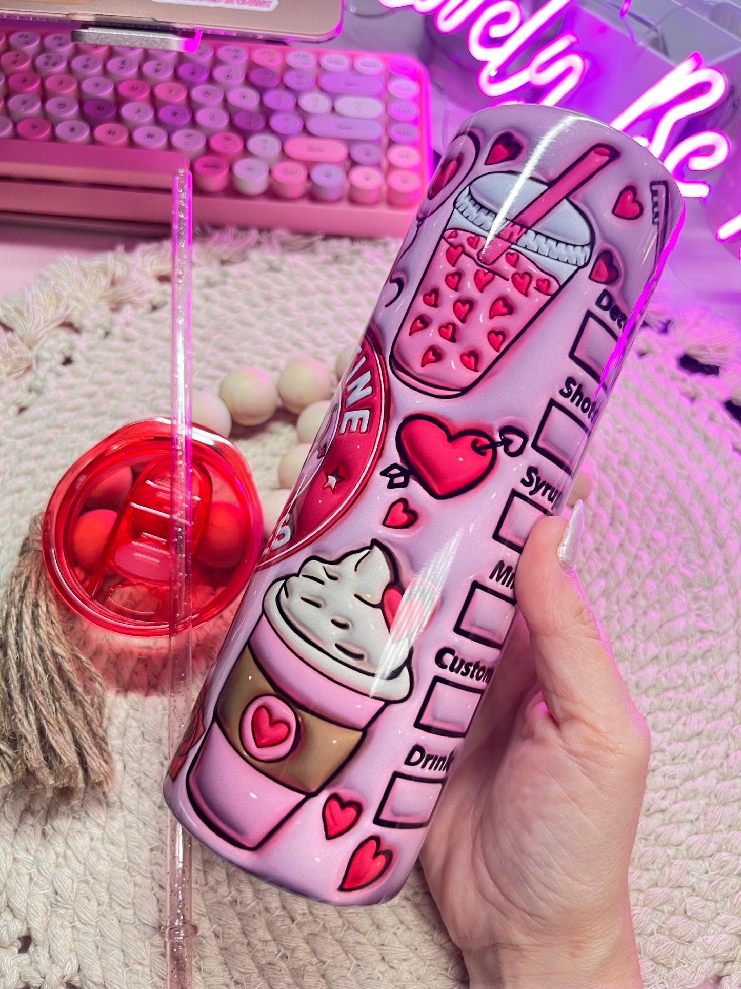 Valentines vibes tumbler