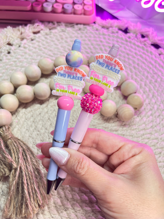 Stay in your lane beaded pens