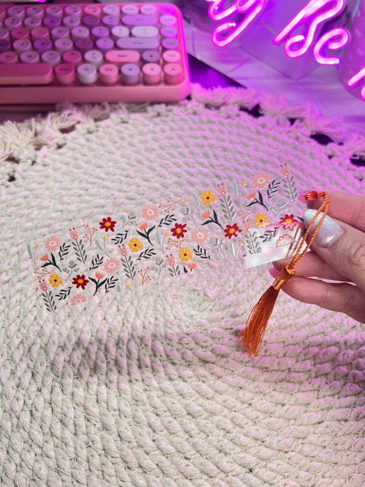 Spring flowers bookmark