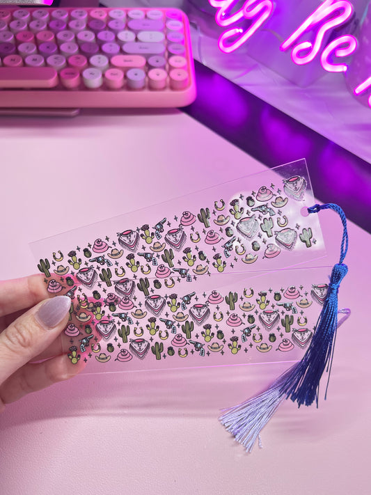 Girly western bookmark
