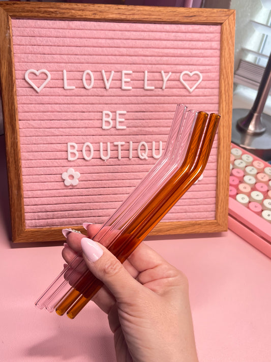Colored glass straws