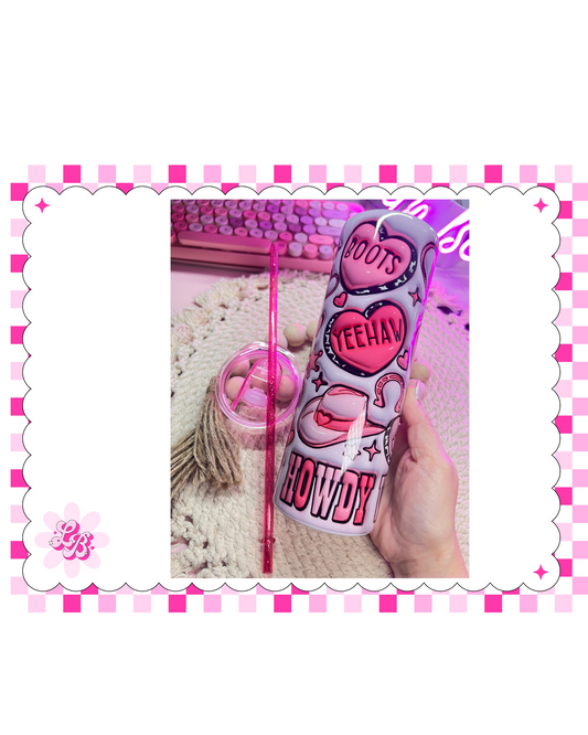 Howdy Valentine tumbler